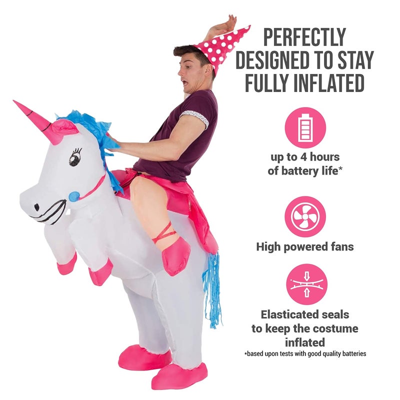Morphsuits Inflatable Unicorn Costume Adult Size, Blow Up Costume Unicorn Adult, Ride on Unicorn, Inflatable Costume Adult - Image 4